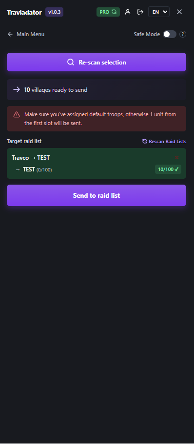Tap Send — done